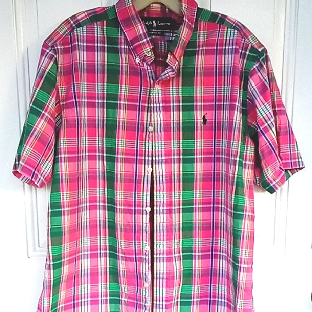 Polo Ralph Lauren Men's  Multicolored Casual Collared Button Embroidered Shirt
